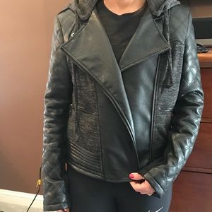 Bebe Faux Leather/Sweatshirt jacket!